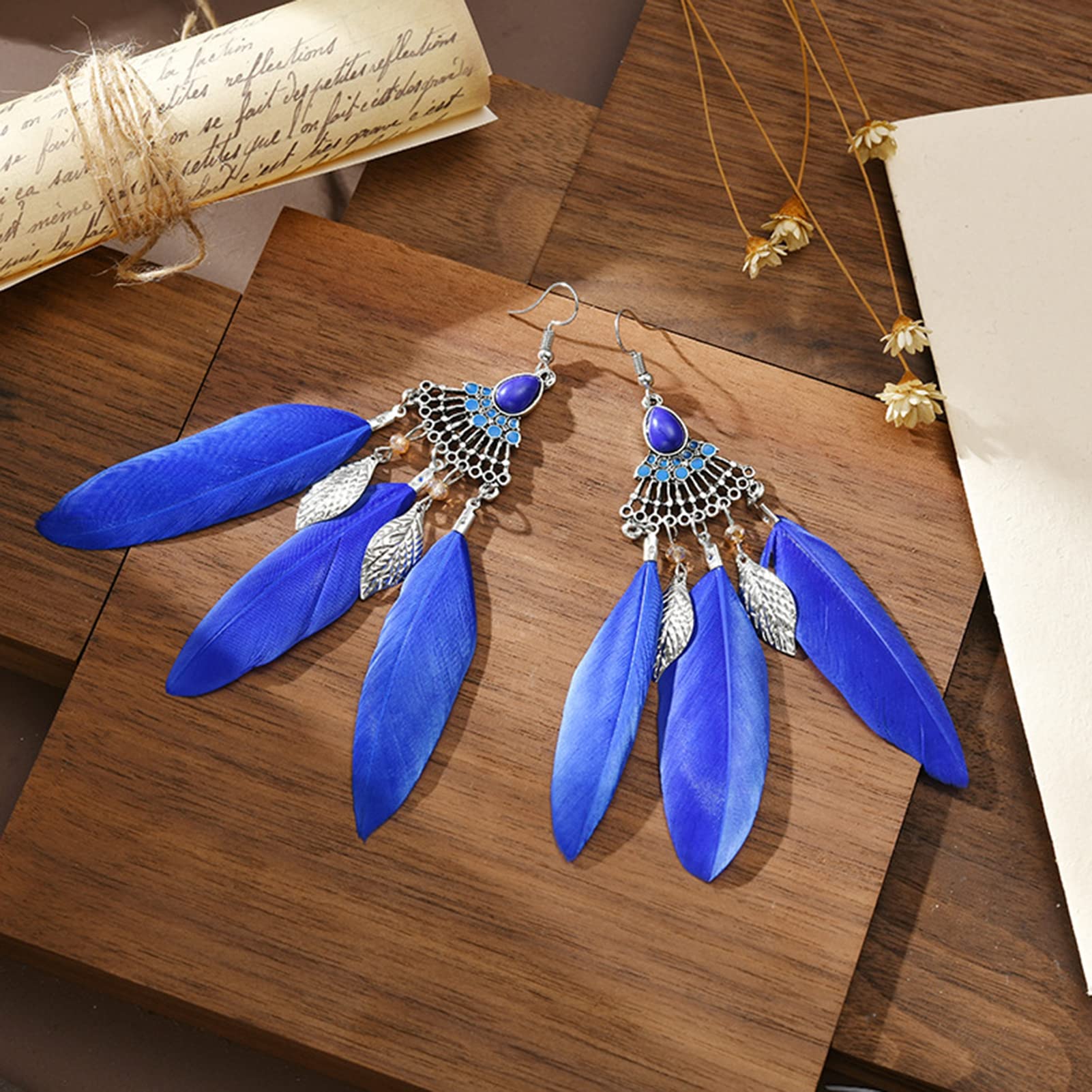 6876アンティークピアスイヤリングゴールド大ぶりフラワーシフォン